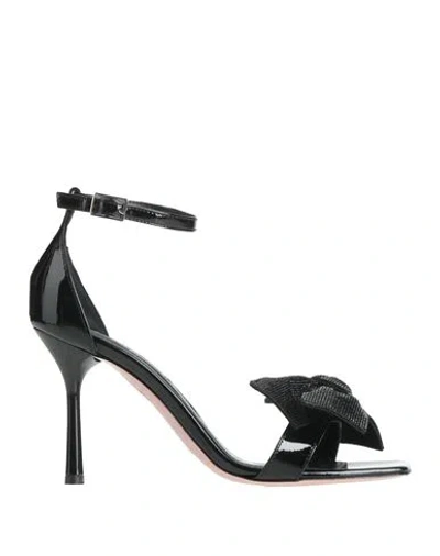 Liu •jo Woman Sandals Black Size 7 Leather