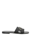 Liu •jo Woman Sandals Black Size 7 Soft Leather