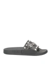 Liu •jo Woman Sandals Black Size 8 Soft Leather In Black