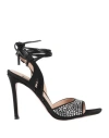 Liu •jo Woman Sandals Black Size 6 Textile Fibers