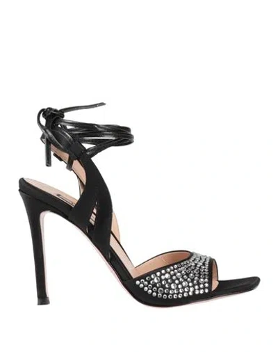Liu •jo Woman Sandals Black Size 6 Textile Fibers