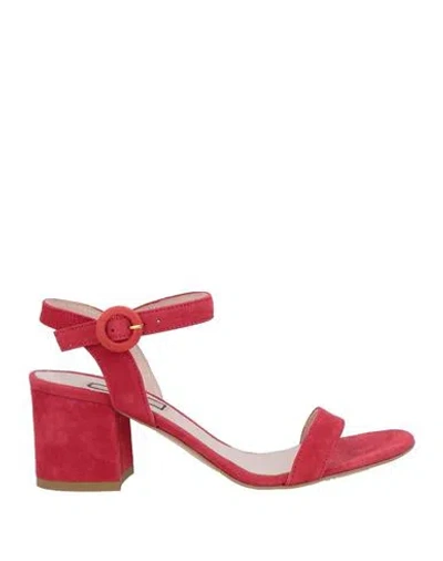 Liu •jo Woman Sandals Brick Red Size 6 Soft Leather