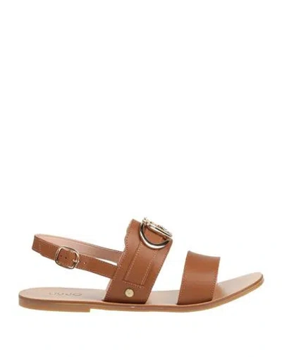 Liu •jo Woman Sandals Brown Size 8 Calfskin