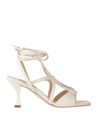 Liu •jo Woman Sandals Cream Size 8 Leather In White