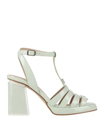Liu •jo Woman Sandals Light Green Size 7 Soft Leather