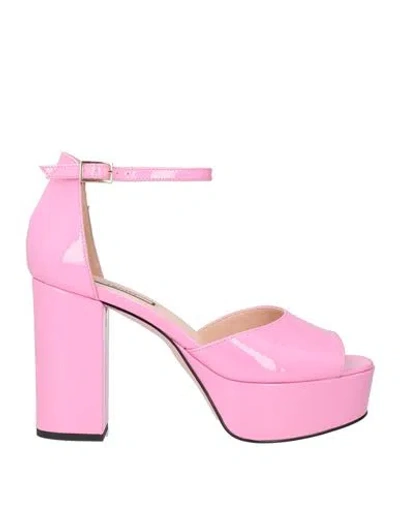 Liu •jo Woman Sandals Pink Size 8 Leather