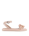 Liu •jo Woman Sandals Pink Size 8 Soft Leather, Textile Fibers In Pink