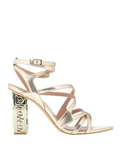 Liu •jo Woman Sandals Platinum Size 5 Synthetic Material In Gray