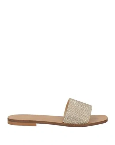 Liu •jo Woman Sandals Platinum Size 9 Textile Fibers In Neutral