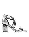 Liu •jo Woman Sandals Silver Size 7 Textile Fibers In Silver