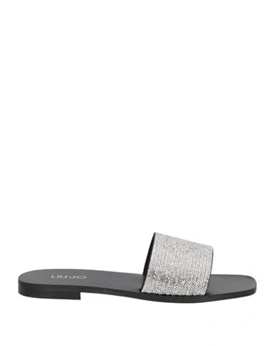 Liu •jo Woman Sandals Silver Size 8 Textile Fibers