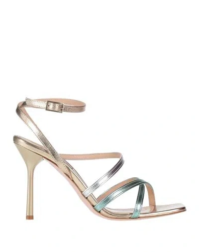 Liu •jo Woman Sandals Sky Blue Size 8 Leather