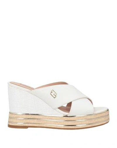 Liu •jo Woman Sandals White Size 8 Leather