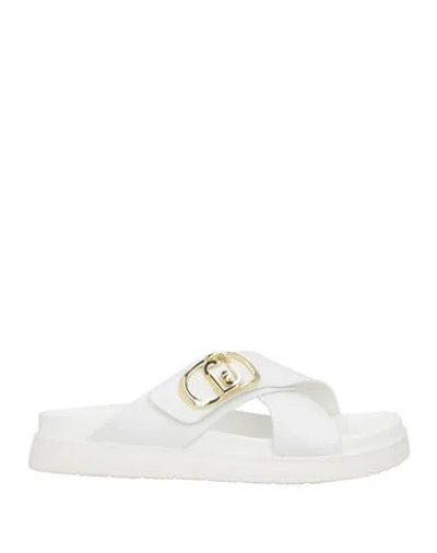 Liu •jo Woman Sandals White Size 8 Leather