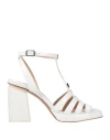 Liu •jo Woman Sandals White Size 8 Soft Leather In White