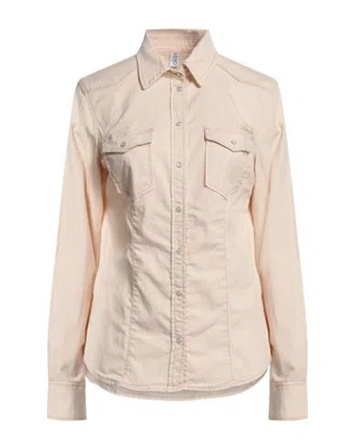 Liu •jo Woman Shirt Beige Size 6 Cotton, Elastane In Neutral