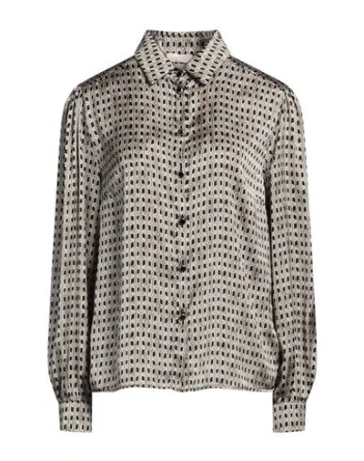Liu •jo Woman Shirt Beige Size 6 Polyester In Gray