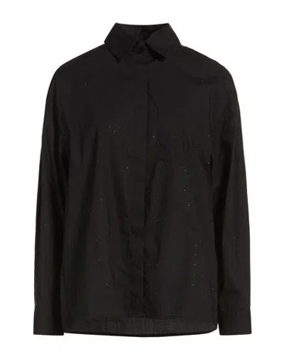 Liu •jo Woman Shirt Black Size 4 Cotton