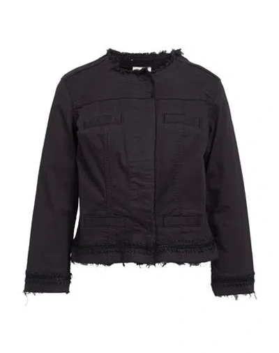 Liu •jo Woman Jacket Black Size 6 Cotton, Elastane In Black