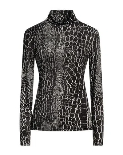 Liu •jo Woman Shirt Black Size 6 Polyester, Elastane