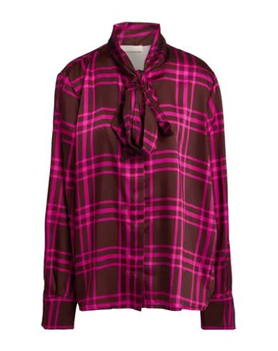 Liu •jo Woman Shirt Brown Size 4 Polyester