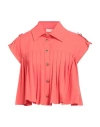Liu •jo Woman Shirt Coral Size 6 Polyester, Elastane In Pink