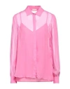 Liu •jo Woman Shirt Fuchsia Size 6 Viscose In Pink