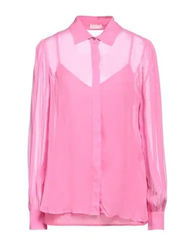 Liu •jo Woman Shirt Fuchsia Size 6 Viscose In Pink