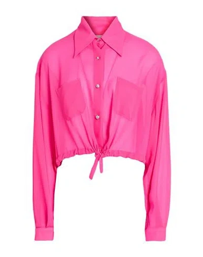 Liu •jo Woman Shirt Fuchsia Size 8 Polyester In Pink