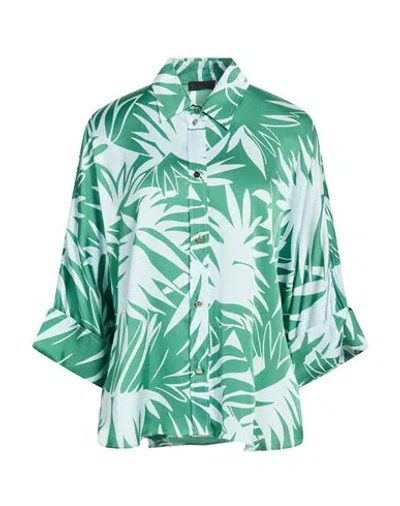 Liu •jo Woman Shirt Green Size 10 Viscose In Blue
