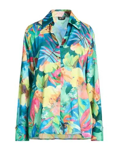 Liu •jo Woman Shirt Green Size 6 Polyester