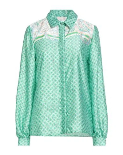 Liu •jo Woman Shirt Green Size 8 Polyester