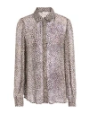 Liu •jo Woman Shirt Grey Size 10 Viscose In Gray