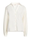 Liu •jo Pointed-flat Collar Long-sleeve Shirt In White