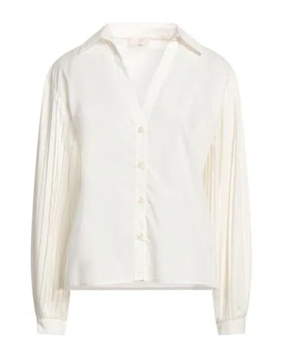 Liu •jo Pointed-flat Collar Long-sleeve Shirt In White
