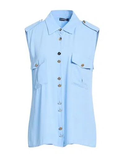Liu •jo Woman Shirt Light Blue Size 12 Polyester
