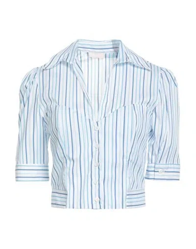 Liu •jo Woman Shirt Light Blue Size 6 Cotton, Polyamide, Elastane