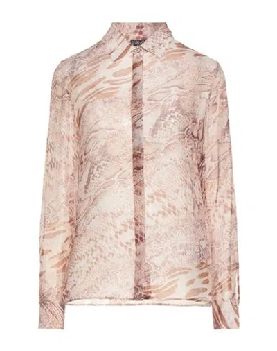 Liu •jo Woman Shirt Light Brown Size 2 Silk, Viscose In Multi