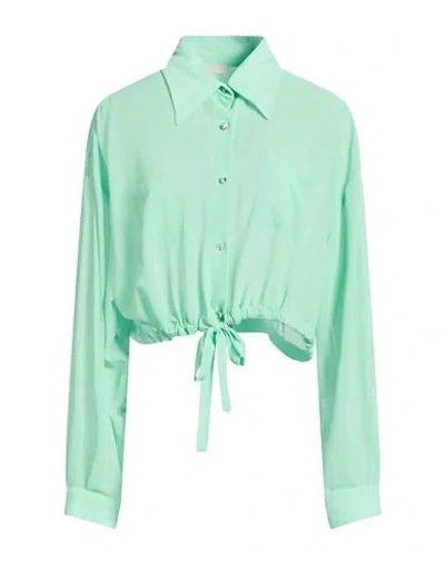 Liu •jo Woman Shirt Light Green Size 12 Polyester