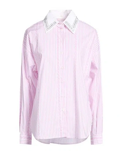 Liu •jo Woman Shirt Pink Size 6 Cotton