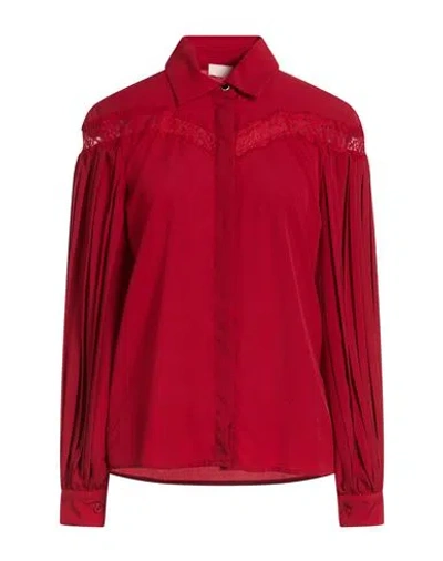 Liu •jo Woman Shirt Red Size 2 Polyester