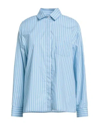 Liu •jo Woman Shirt Sky Blue Size 10 Cotton