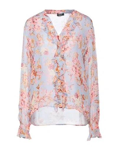 Liu •jo Woman Shirt Sky Blue Size 12 Viscose In Multi