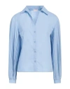 Liu •jo Woman Shirt Sky Blue Size 8 Polyester, Cotton