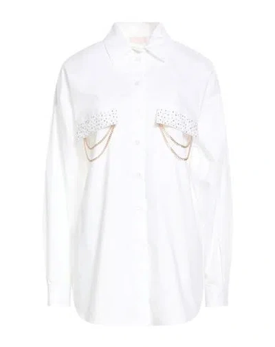 Liu •jo Woman Shirt White Size 8 Cotton