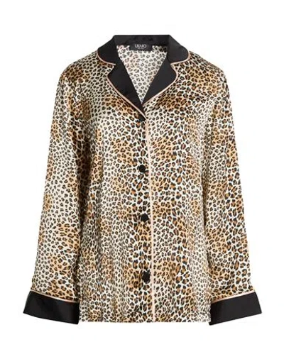 Liu •jo Woman Shirt White Size M Polyester In Brown