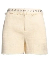 Liu •jo Woman Shorts & Bermuda Shorts Beige Size 6 Cotton