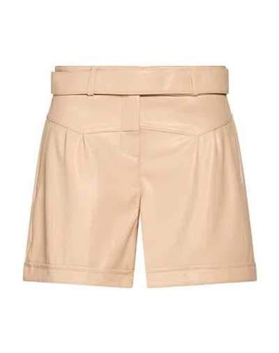 Liu •jo Woman Shorts & Bermuda Shorts Beige Size 8 Polyester, Polyurethane Resin In Brown