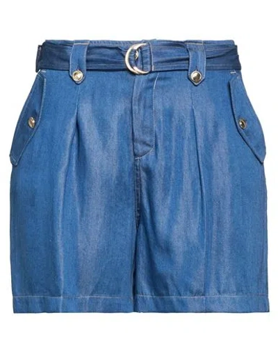 Liu •jo Woman Shorts & Bermuda Shorts Blue Size 10 Lyocell