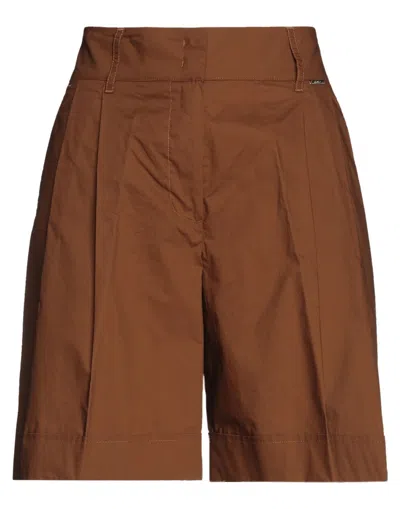 Liu •jo Woman Shorts & Bermuda Shorts Camel Size 2 Cotton In Beige
